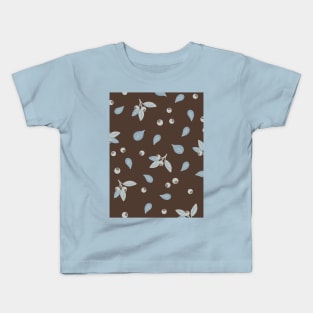 Retro pattern with leaves and berries Kids T-Shirt